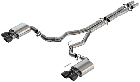 Borla 2024 Ford Mustang Dark Horse 5.0L V8 w/Active Exhaust ATAK Cat-Back Exhaust System - BC Tips
