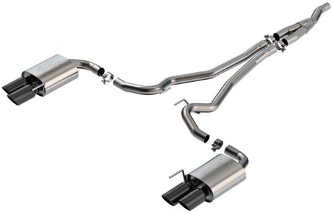 Borla 2024 Ford Mustang Ecoboost 2.3L ATAK Catback Exhaust Black Chrome w/ Quad Tip - Non-Active