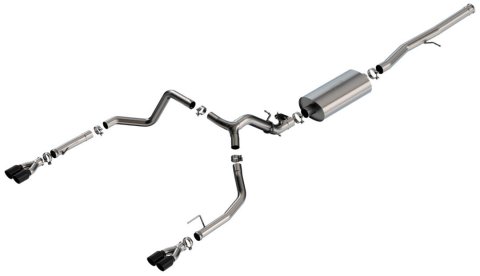 Borla 2024 Chevy Silverado 1500 6.2L V8 Touring Catback Exhaust w/ Simulator - Black Chrome