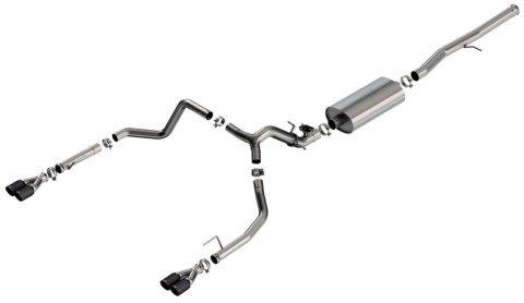 Borla 2024 Chevy Silverado 1500 6.2L V8 Touring Catback Exhaust w/ Simulator - CF Black Anodized