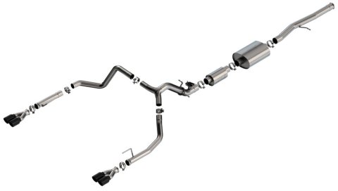 Borla 2024 Chevy Silverado 1500 6.2L V8 S-Type Catback Exhaust w/ Simulator - Black Chrome
