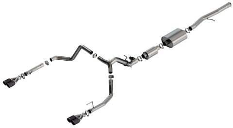 Borla 2024 Chevy Silverado 1500 6.2L V8 S-Type Catback Exhaust w/ Simulator - CF Black Anodized
