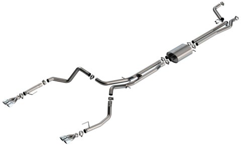 Borla 24-25 Chevy Silverado 1500 (6.2L V8) S-Type Cat Back - 3.5in Chrome Tips