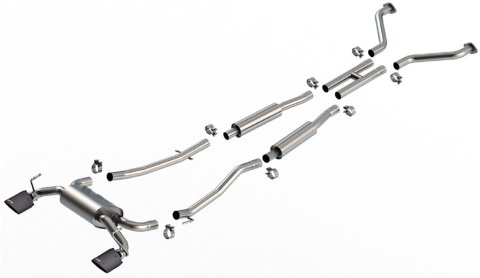 Borla 03-08 Nisan 350Z S Type Catback System - Carbon Fiber Black Anodized Tip