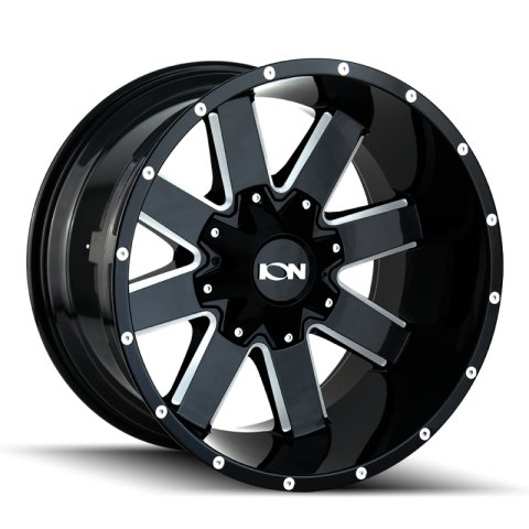 ION 141 20x9 / 8x165.1 BP / 18mm Offset / 130.8mm Hub Gloss Black Milled Wheel