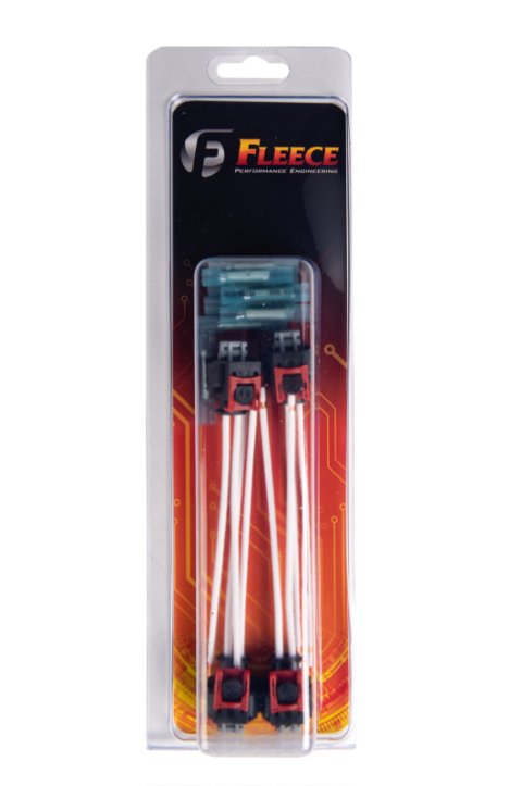 Fleece Performance 17-22 GM 2500/3500 Duramax Replacement Fuel Injector Connector w/Pigtail (4 Pack)