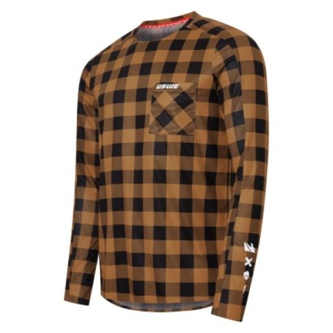USWE Flannel Long Sleeve Lightweight Off-Road Jersey Bronze - Small