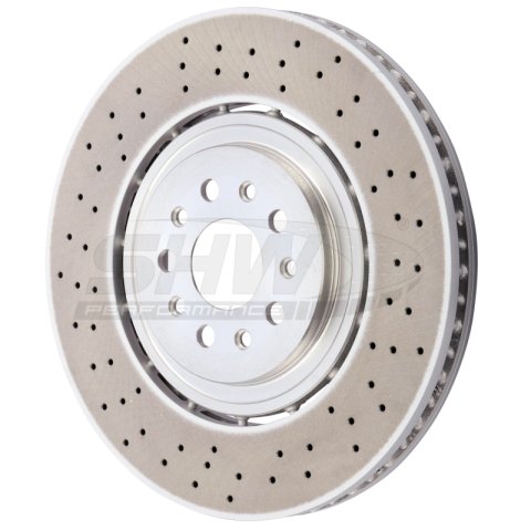 SHW 19-20 Maserati Levante GTS 3.8L w/Brembo Front Cross-Drilled LW Brake Rotor (670037769)
