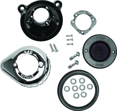S&S Cycle 2007+ XL Models Stealth Air Stinger w/ Chrome Teardrop