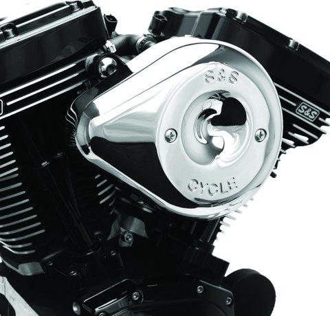 S&S Cycle 2017+ M8 Models Stealth Air Cleaner Kit w/ Chrome Teardrop Cover