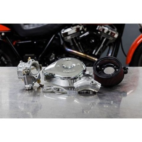 S&S Cycle 2006 BT Super G Carburetor & Stealth Air Cleaner Kit w/ Chrome Teardrop