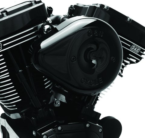 S&S Cycle 2017+ M8 Models Stealth Air Cleaner Kit w/ Black Teardrop Cover