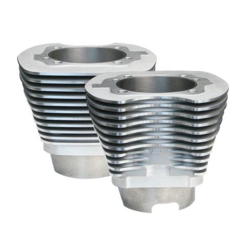 S&S Cycle 07-16 BT 11 Fin 4-1/8in Bore Cylinder Set For 117in & 117in Dish Hot Set Up Kit - Silver