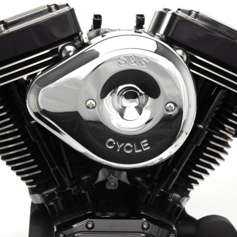 S&S Cycle 1999+ BT w/ Super E/G Carb Stealth Air Cleaner Kit w/ Chrome S&S Teardrop