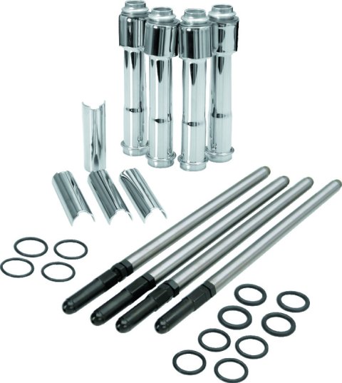 S&S Cycle 2004+ XL Adjustable Pushrod Kit w/ Cover Keepers