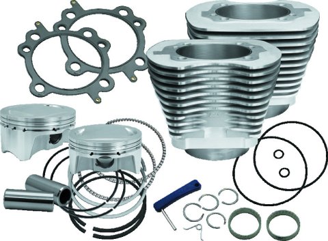 S&S Cycle 07-17 BT 107in Bolt-In Big Bore Kit - Silver