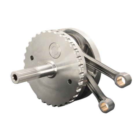 S&S Cycle 2007+ BT 4-3/8in Stroke Flywheel Assembly w/ Sprocket Shaft Bearing Race
