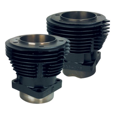 S&S Cycle 66-84 BT w/ S&S 93in Sidewinder Kit 3-5/8in Bore Cylinder Set - Gloss Black