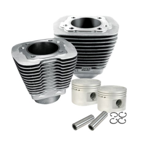 S&S Cycle 84-99 BT w/ Stock Heads 3-1/2in Bore Cylinder & Piston Kit - Natural