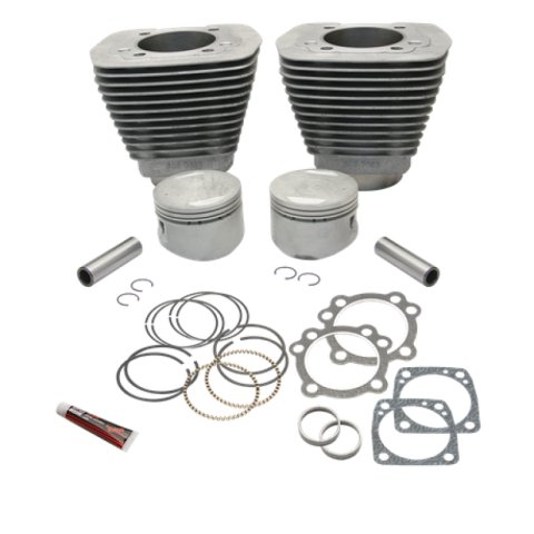 S&S Cylinder 84-99 BT w/Super Stock Cylinder Heads 89in 3 1/2in Bore Cylinder & Piston Kit - Natural