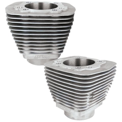 S&S Cycle 84-99 BT w/ Stock Heads 3-5/8in Bore Cylinder Set - Natural