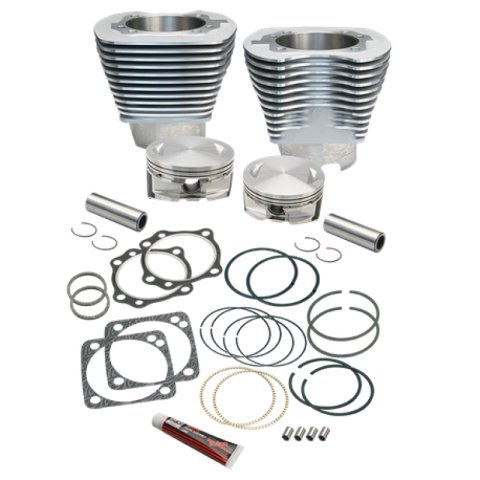 S&S Cycle 84-99 BT 4 1/8in Bore Cylinder & Pistons Kit For S&S V124 Engine - Natural