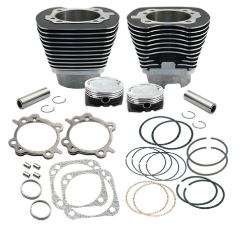 S&S Cycle 99-06 BT 4 1/8in Low Compression Bore Cylinder & Pistons Kit For 124in Hot Set Up Kit