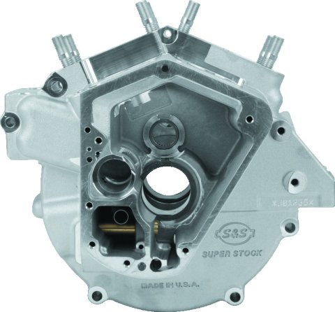 S&S Cycle 70-84 BT w/ 3-5/8in Bore Super Stock Alternator Style Crankcase - Natural