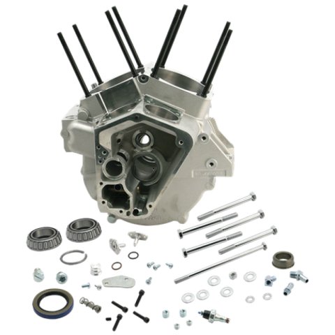 S&S Cycle 92-99 BT 4-1/8in Bore Small Diameter Flywheels Special Application Crankcase - Natural