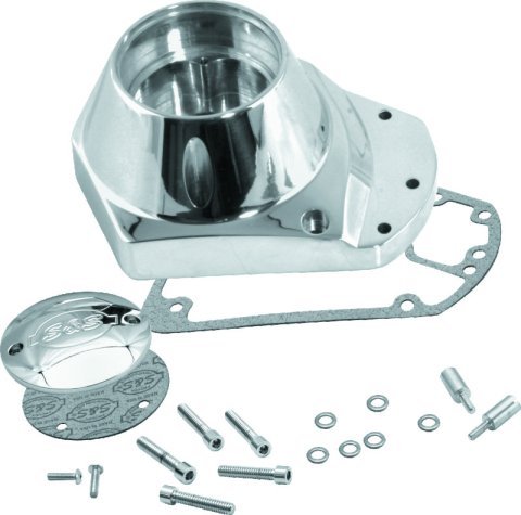 S&S Cycle 73-92 BT Billet Ignition Cover Gearcover - Chrome