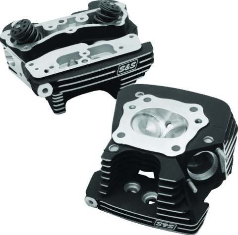 S&S Cycle 99-05 BT Super Stock 79cc Cylinder Head Kit - Wrinkle Black