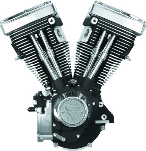 S&S Cycle 84-99 BT V80 Long Block Engine - Wrinkle Black