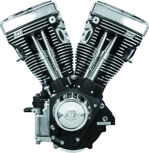 S&S Cycle 84-99 BT V111 Long Block Engine - Wrinkle Black