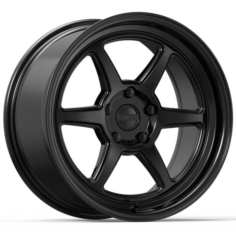 Kansei K14B Roku 18x9in / 5x100 BP / 12mm Offset / 66.56mm Bore - Gloss Black Wheel