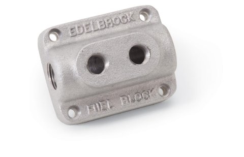 Edelbrock Fuel Block Dual Carburetor As Cast