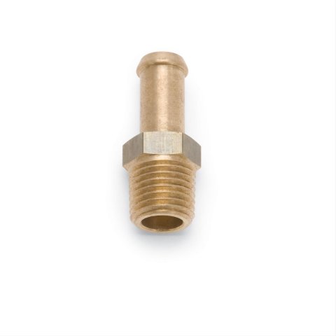 Edelbrock Fitting 1/4-18 NPT X 3/8In Single Barb Brass