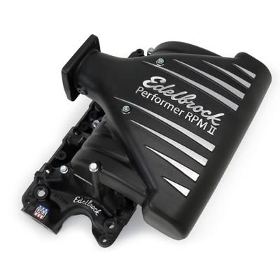 Edelbrock Intake Manifold Ford Mustang 5 0L Performer RPM II Manifold Black Finish