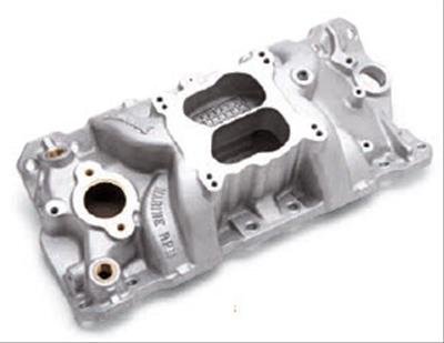Edelbrock Manifold SBC 23-Degree Marine RPM 1987-1995 w/ Brass