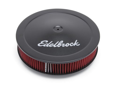 Edelbrock Air Cleaner Pro-Flo Series Round 14 In Diameter Cloth Element 3/8Indropped Base Black
