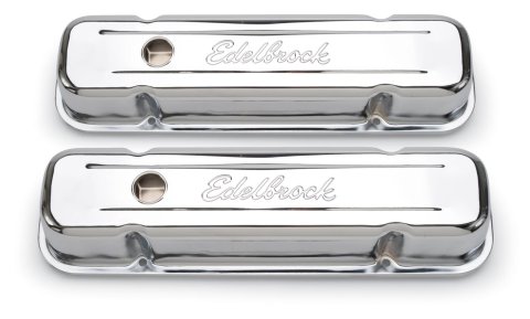 Edelbrock Valve Cover Signature Series Pontiac 1962-1979 301-455 CI V8 Tall Chrome