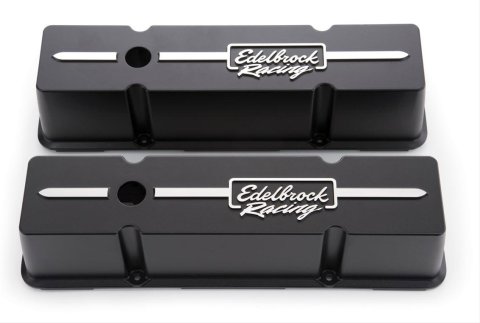 Edelbrock Valve Cover Racing Series Chevrolet 1959-1986 262-400 CI V8 Tall Black