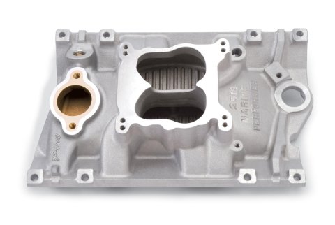 Edelbrock 96-17 Chevy 4.3 V6 Vortec Marine Engine Performer Series Intake Manifold w/8 Bolts