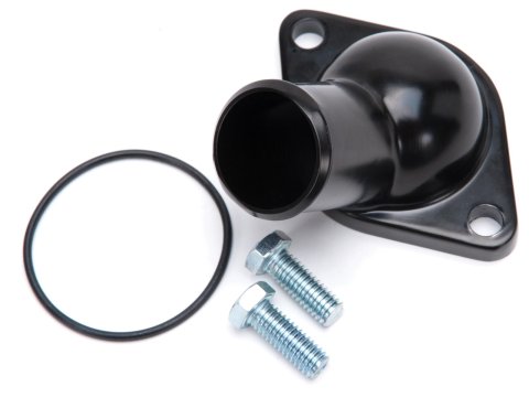 Edelbrock Chevy 15 Deg. Water Neck Steel - Black