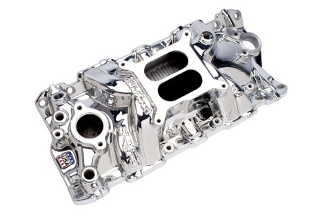 Edelbrock Intake Manifold - Small Block Chevy - RPM Air Gap - Chrome Plasma Coated