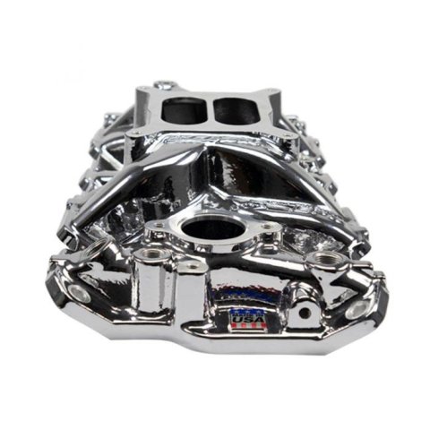 Edelbrock SBC Performer EPS Manifold - Chrome Plasma Coated