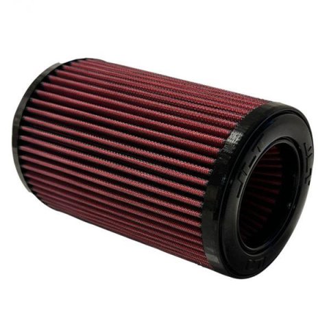 JLT S&B Universal Air Filter 4in Flange x 6in Base x 5.25in Top x 9in Height - Red Oil