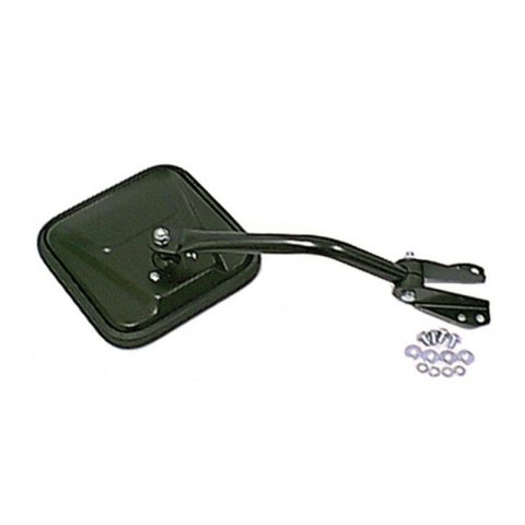 Omix Mirror Head and Arm Blk Left-Side- 55-86 CJ Models