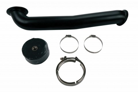Wehrli GMC/Chevrolet LLY/LBZ/LMM Duramax 6.6L w S400 Single Turbo 3in Down Pipe - Black