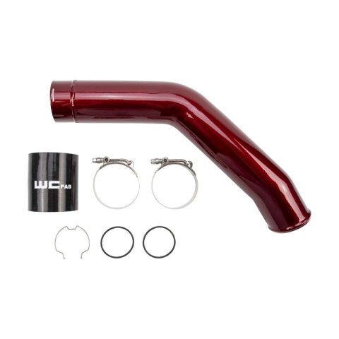 Wehrli 15-24 Ford 6.7L Power Stroke 3in Hot Side Intercooler Pipe - WCFab Red