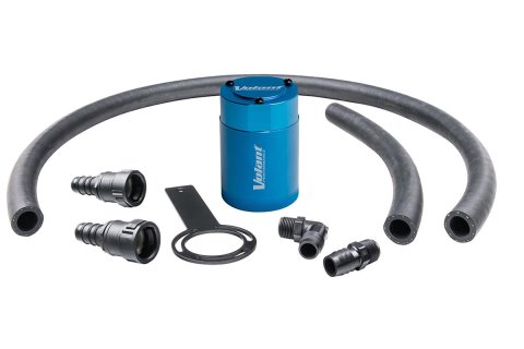 Volant 18-25 Jeep Wrangler/Gladiator JLU/JL/JT 3oz Aluminum Oil Catch Can w/Mounting Bracket - Blue
